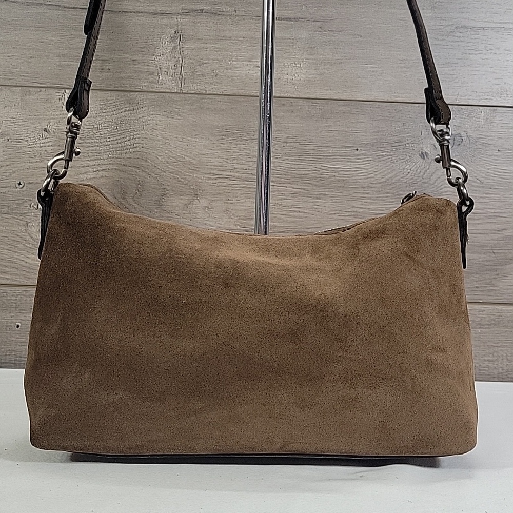 Patricia Nash Brown Suede Leather Crossbody Shoulder Bag - Picture 5 of 14